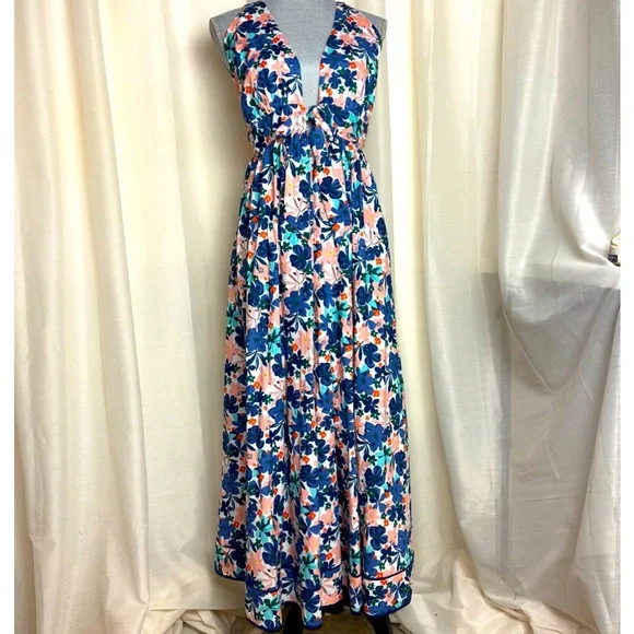 aakaa dress Aakaa Peacock Maxi Dress Size S – ReThreads.shop main image 1